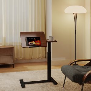 Walnut Storage Nightstand - Nora Lane Home furniture - Walnut finish, Metal accent - 35.44 x 18.51 x 4.53 in