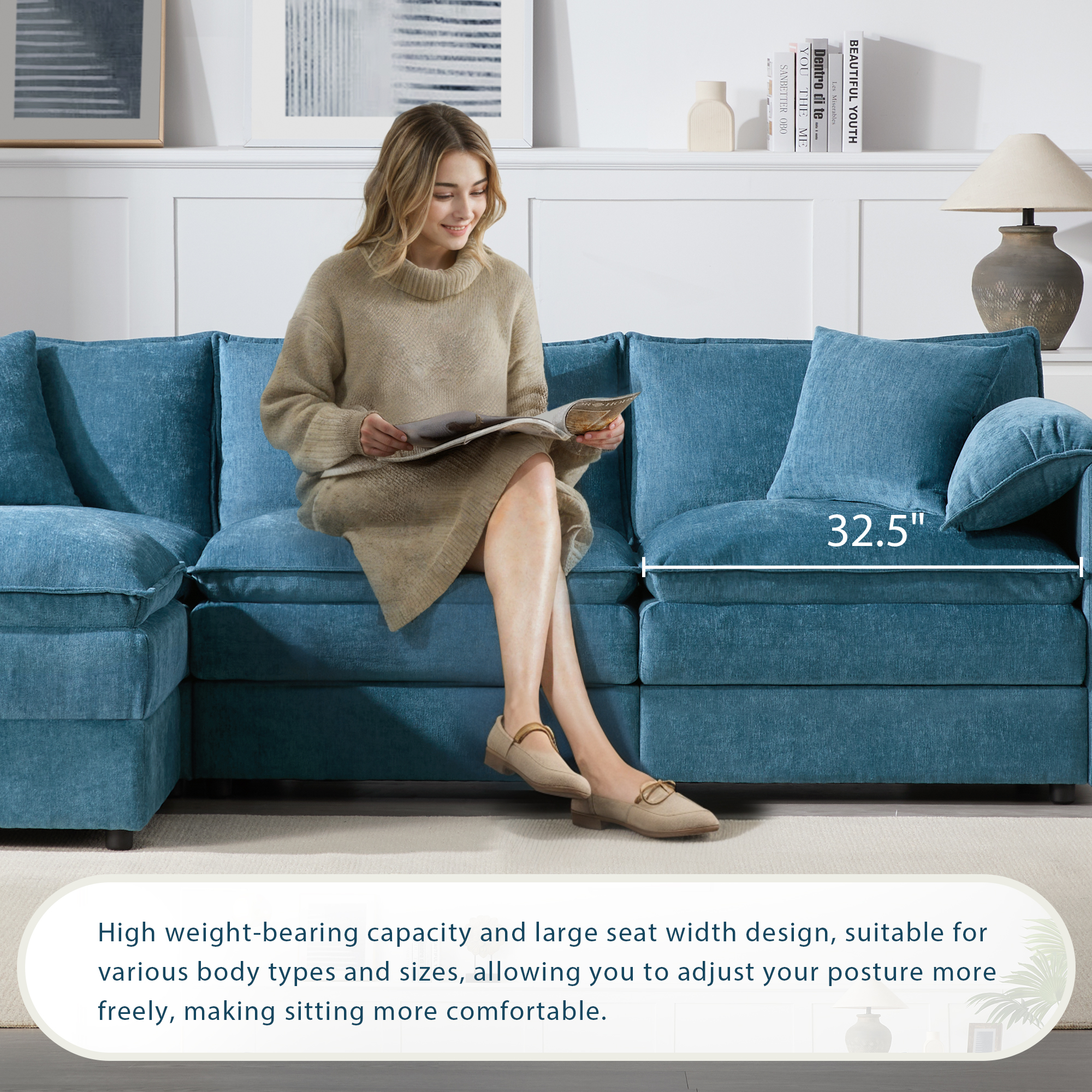 Blue Storage Bench - Nora Lane Home furniture