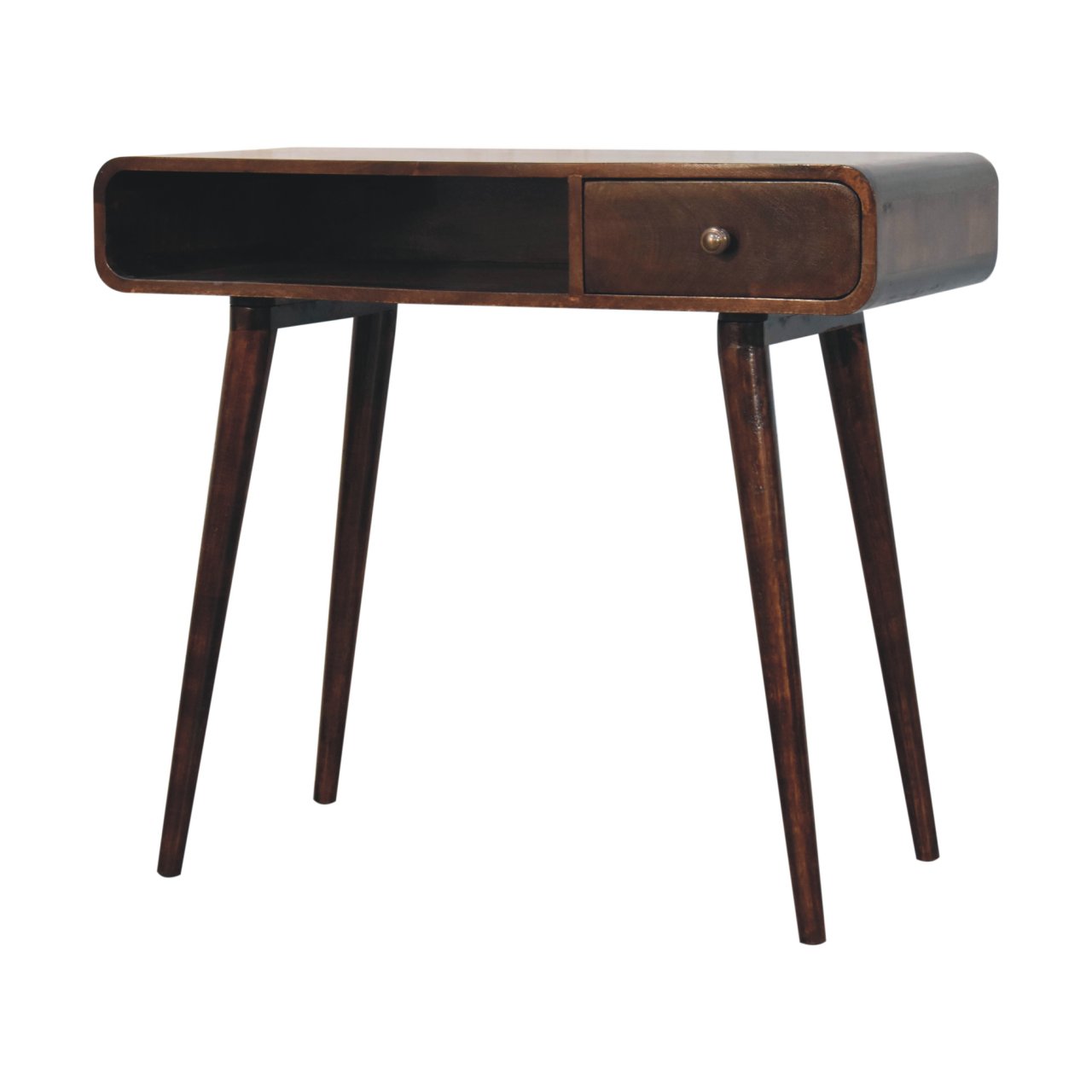 Walnut Storage Adjustable Desk - Nora Lane Home furniture - Solid wood, Walnut finish - 21.65 x 39.37 x 13.78 in