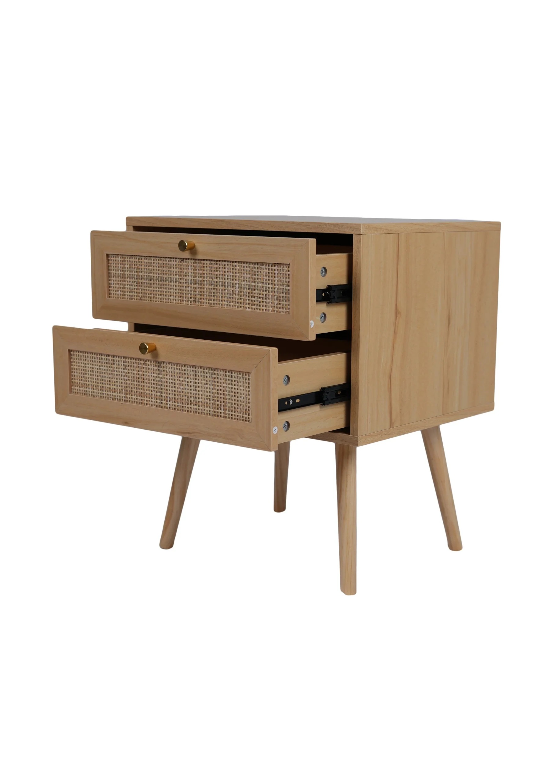 Burly Wood Modern Nightstand - Image 5