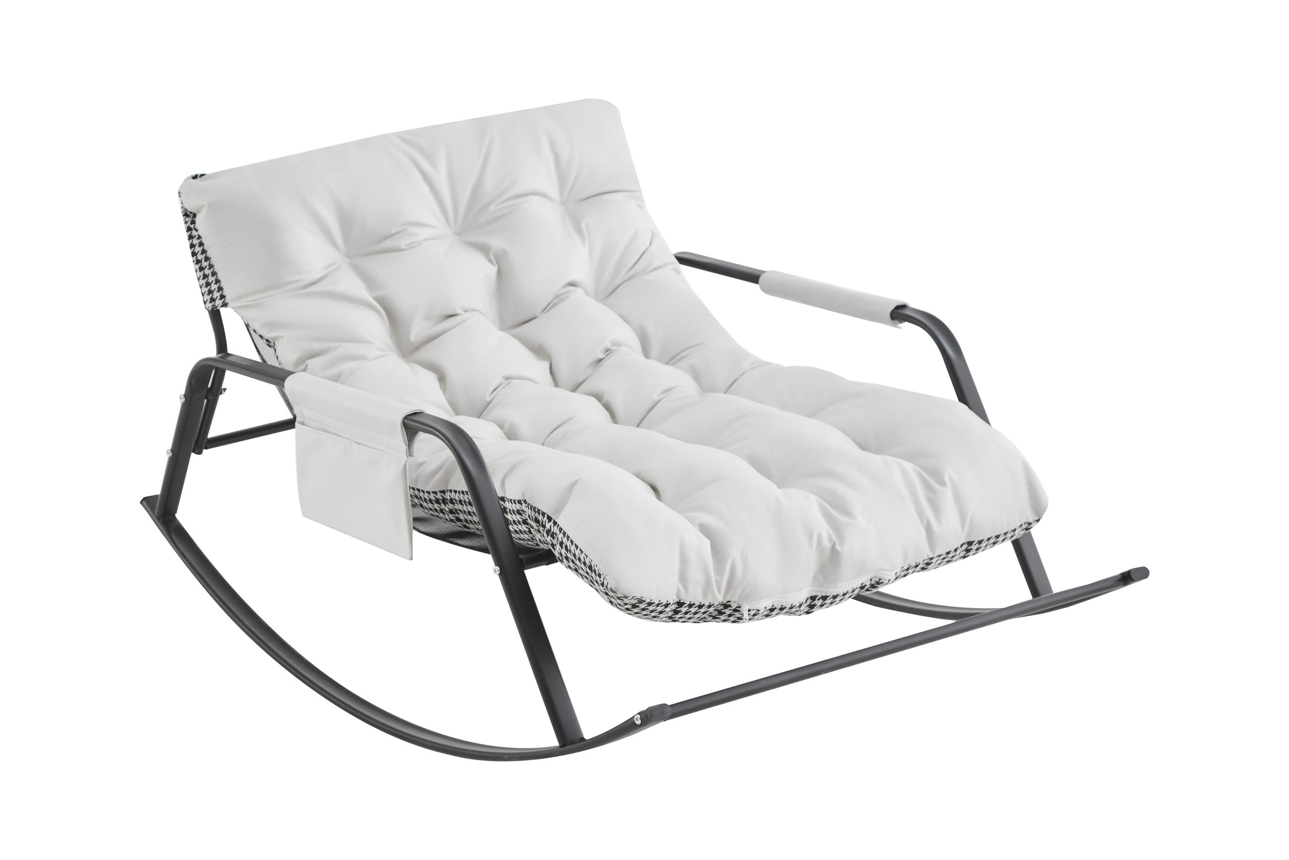 White Boucle Accent Chair - Nora Lane Home furniture - Metal accent, Upholstered - 51.97 x 23.62 x 6.3 in