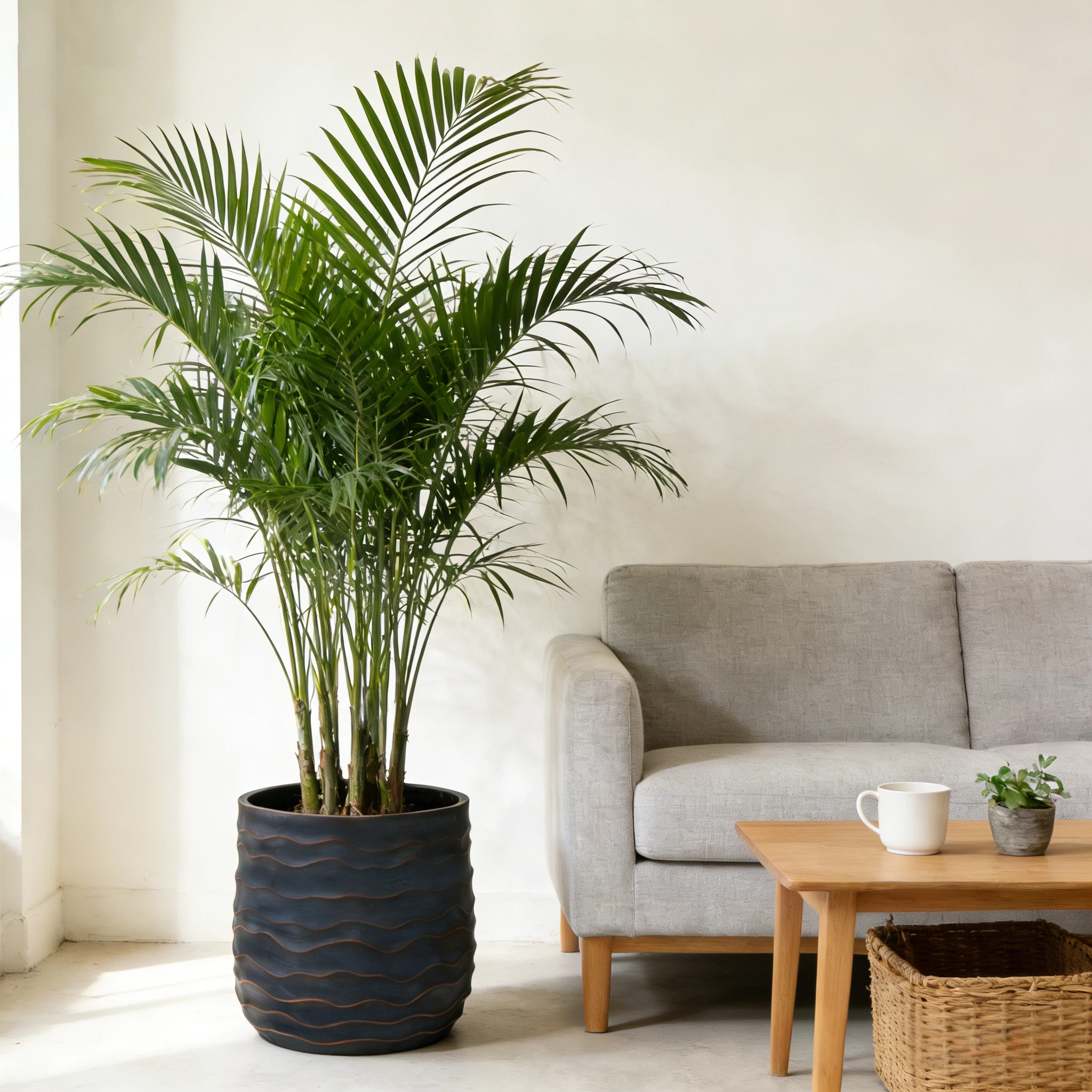 Gray Magnesium Oxide Set of 2 Round Garden Pots & Planters - Nora Lane Home furniture - Metal accent, Glass detail - 20.08...