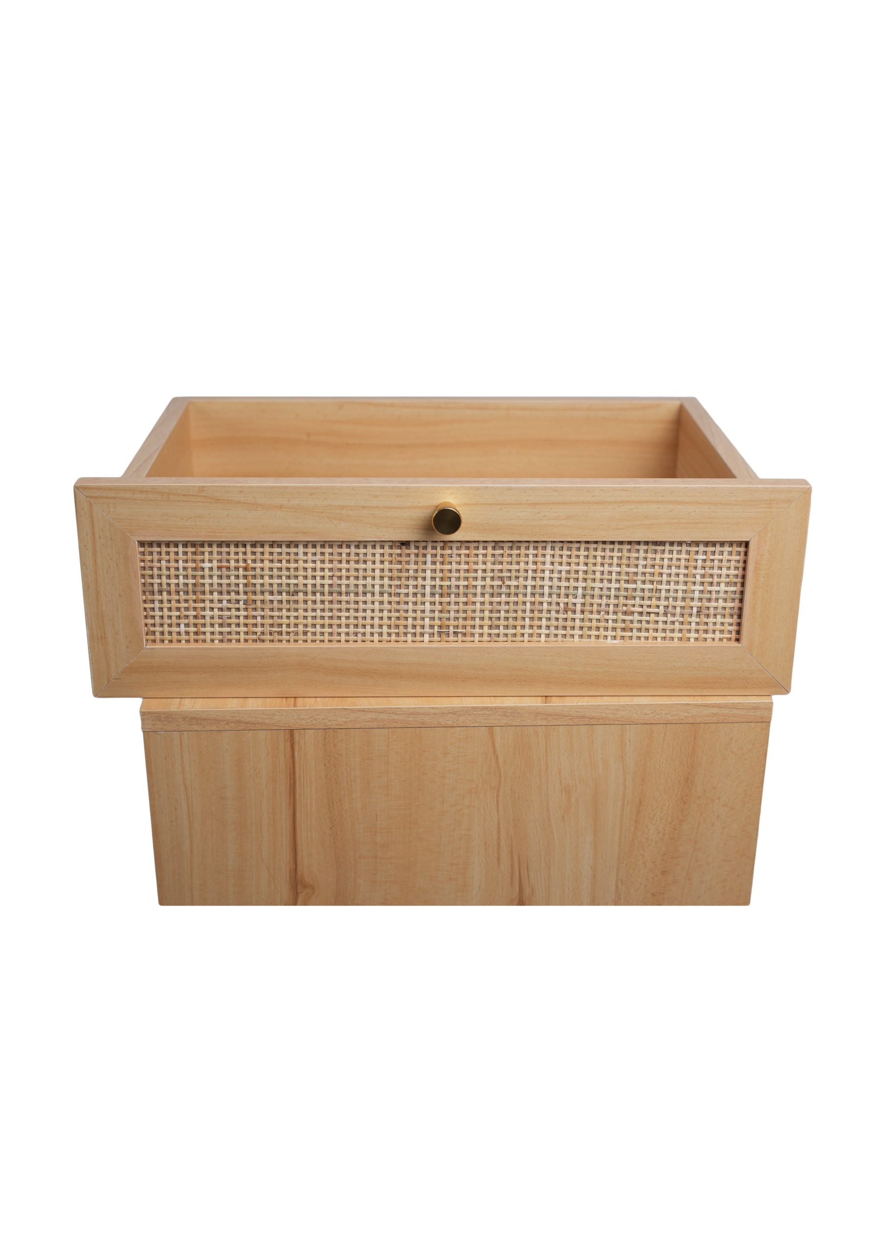Burly Wood Modern Nightstand - Image 4