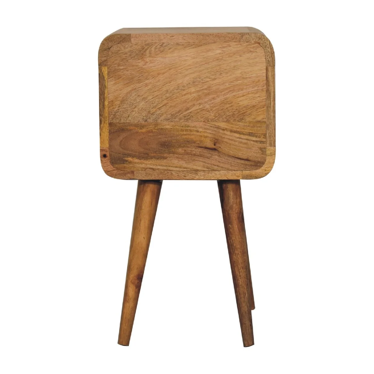 Brown Solid Wood Nightstand with 2 Drawers - Image 8
