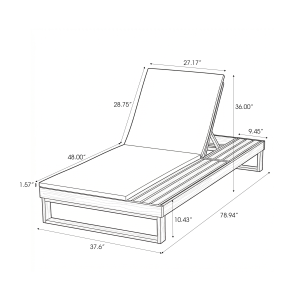 White Solid Wood Chaise Living Room Sofa - Nora Lane Home furniture - Solid wood, Upholstered