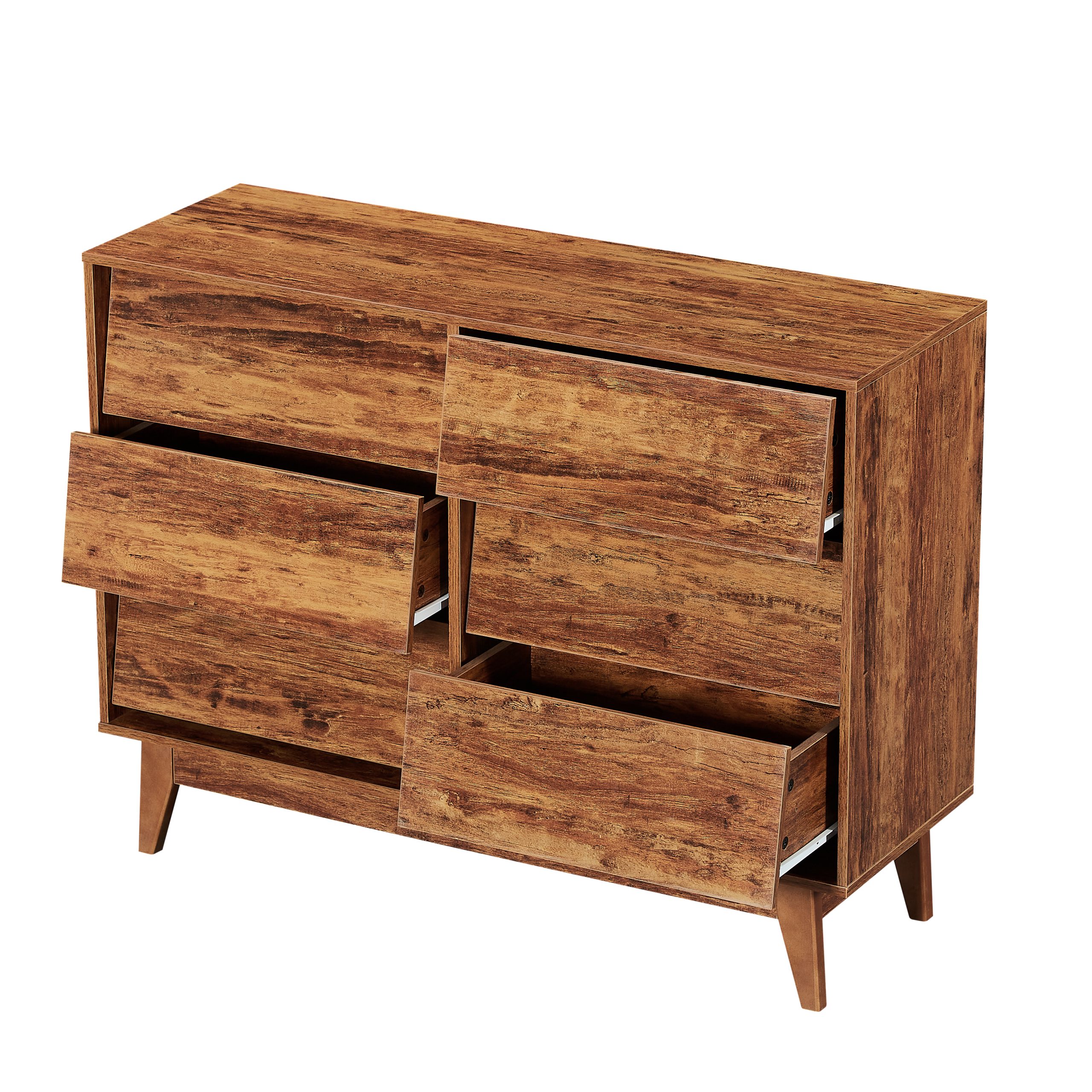 Brown Storage Cabinet - Nora Lane Home furniture - Solid wood - 52 x 17.5 x 8 in