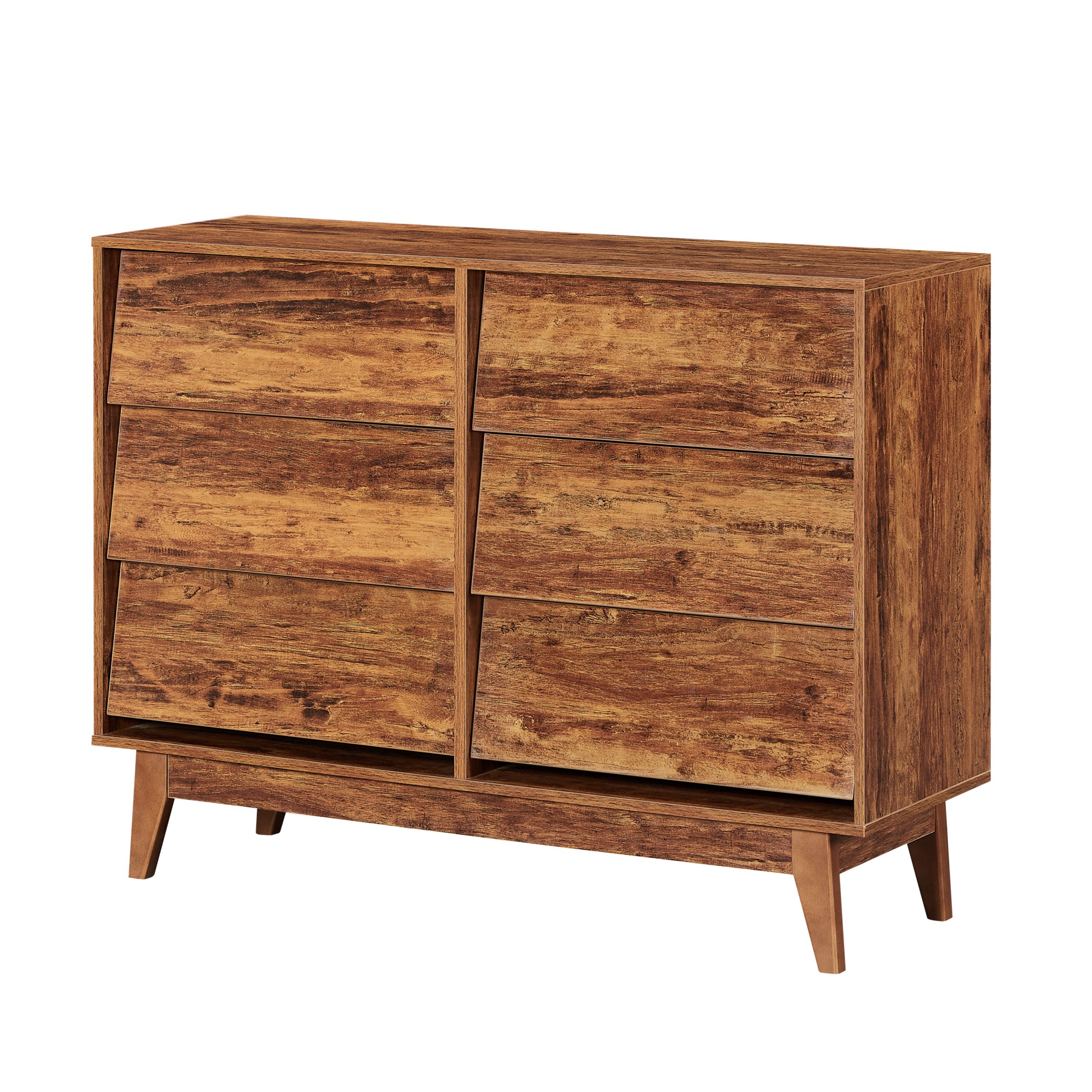 Brown Storage Cabinet - Nora Lane Home furniture - Solid wood - 52 x 17.5 x 8 in
