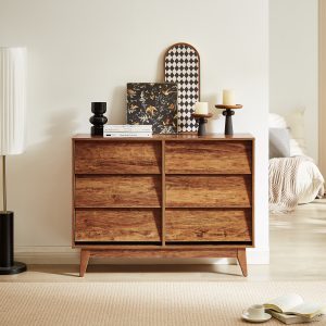 Brown Storage Cabinet - Nora Lane Home furniture - Solid wood - 52 x 17.5 x 8 in
