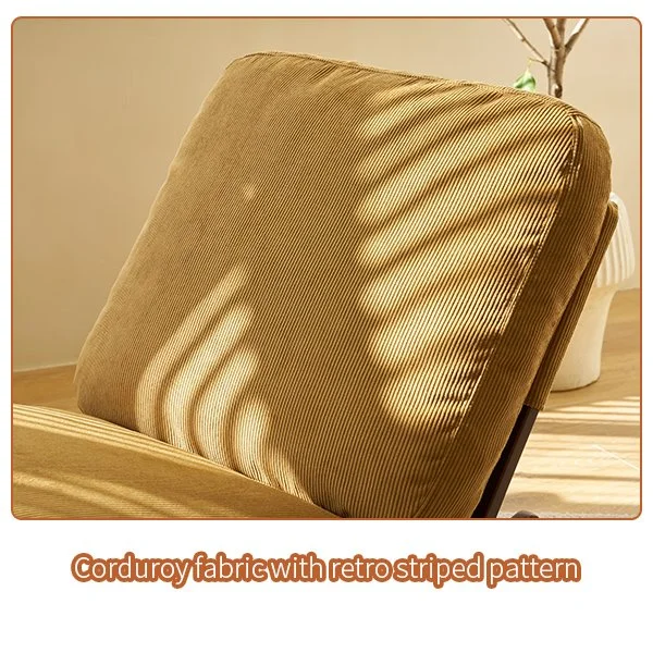 Orange Corduroy Glider Rocking Chair - Image 5