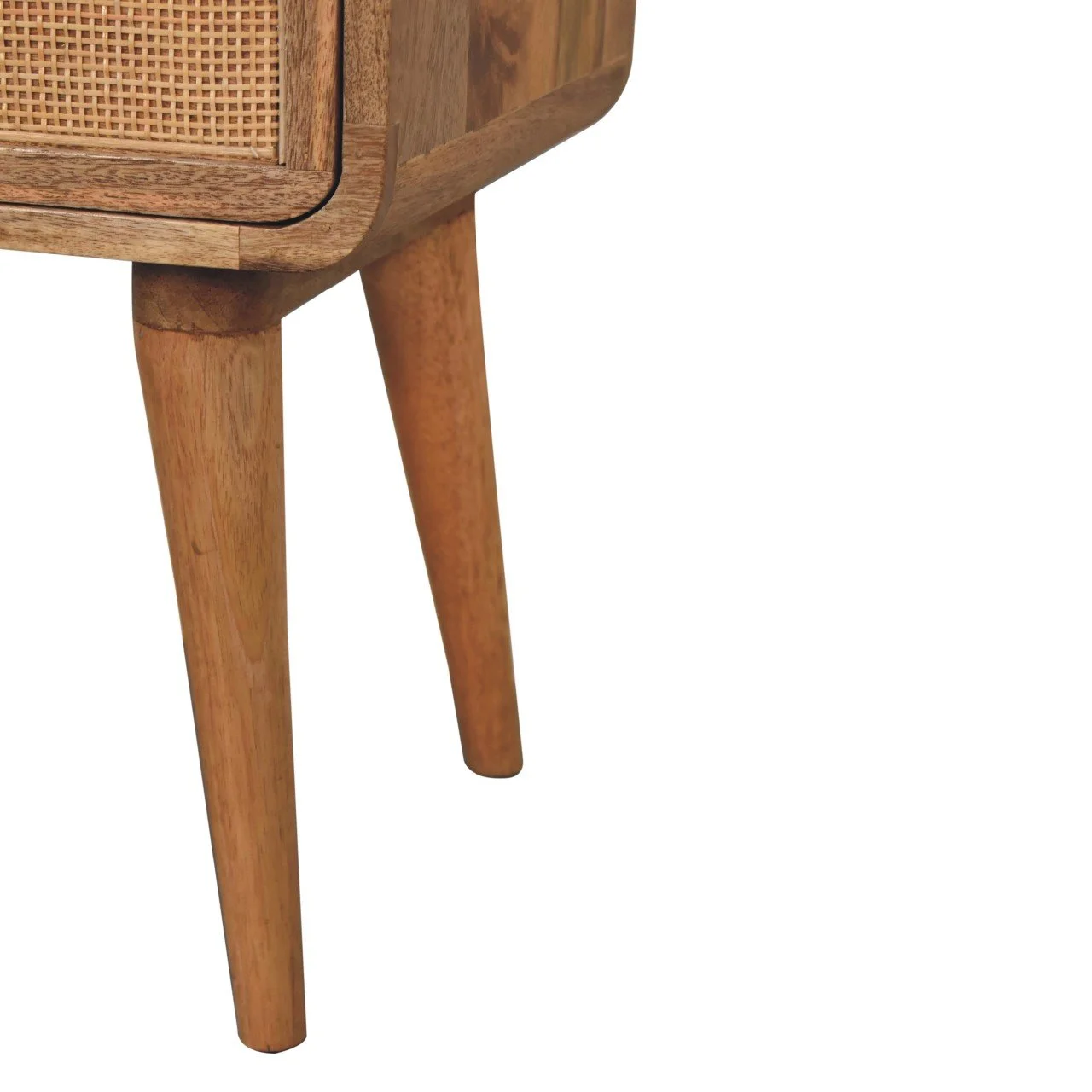 Oak Solid Wood Contemporary Nightstand with 2 Drawers - Image 8