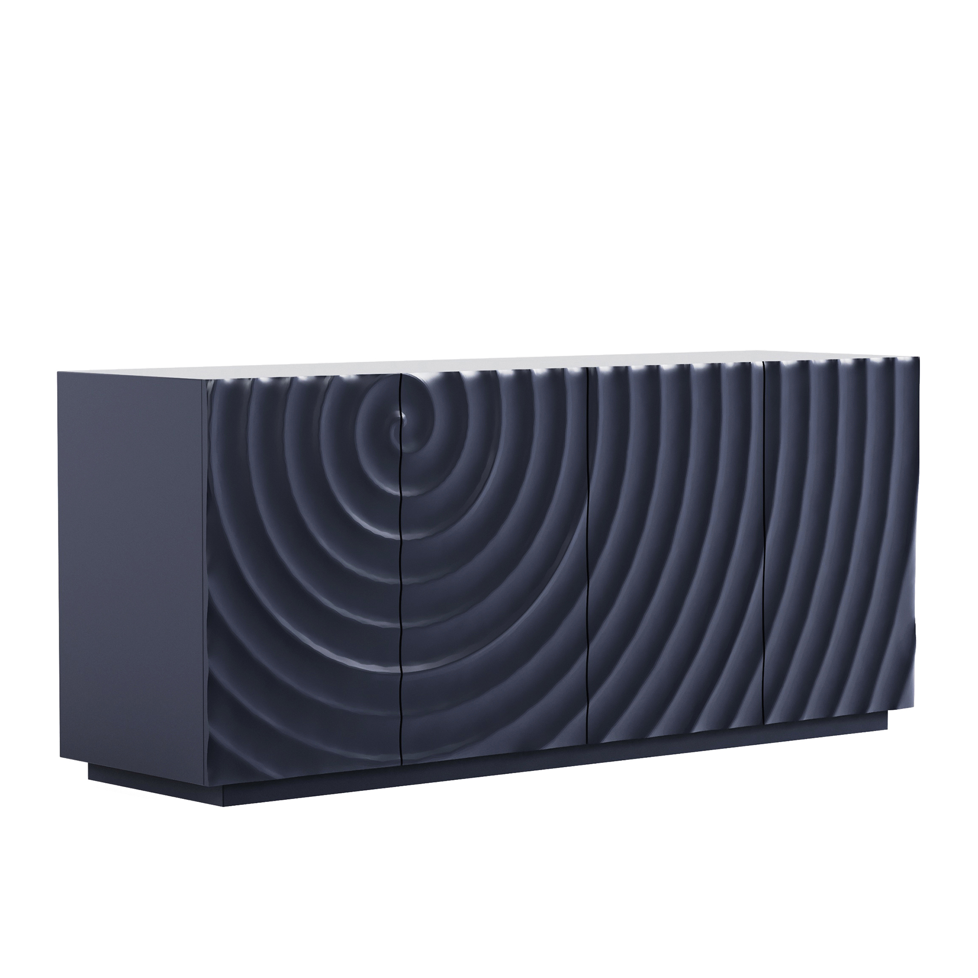 Blue Solid Wood Storage Sideboard - Nora Lane Home furniture - Solid wood - 66 x 18.9 x 7.88 in