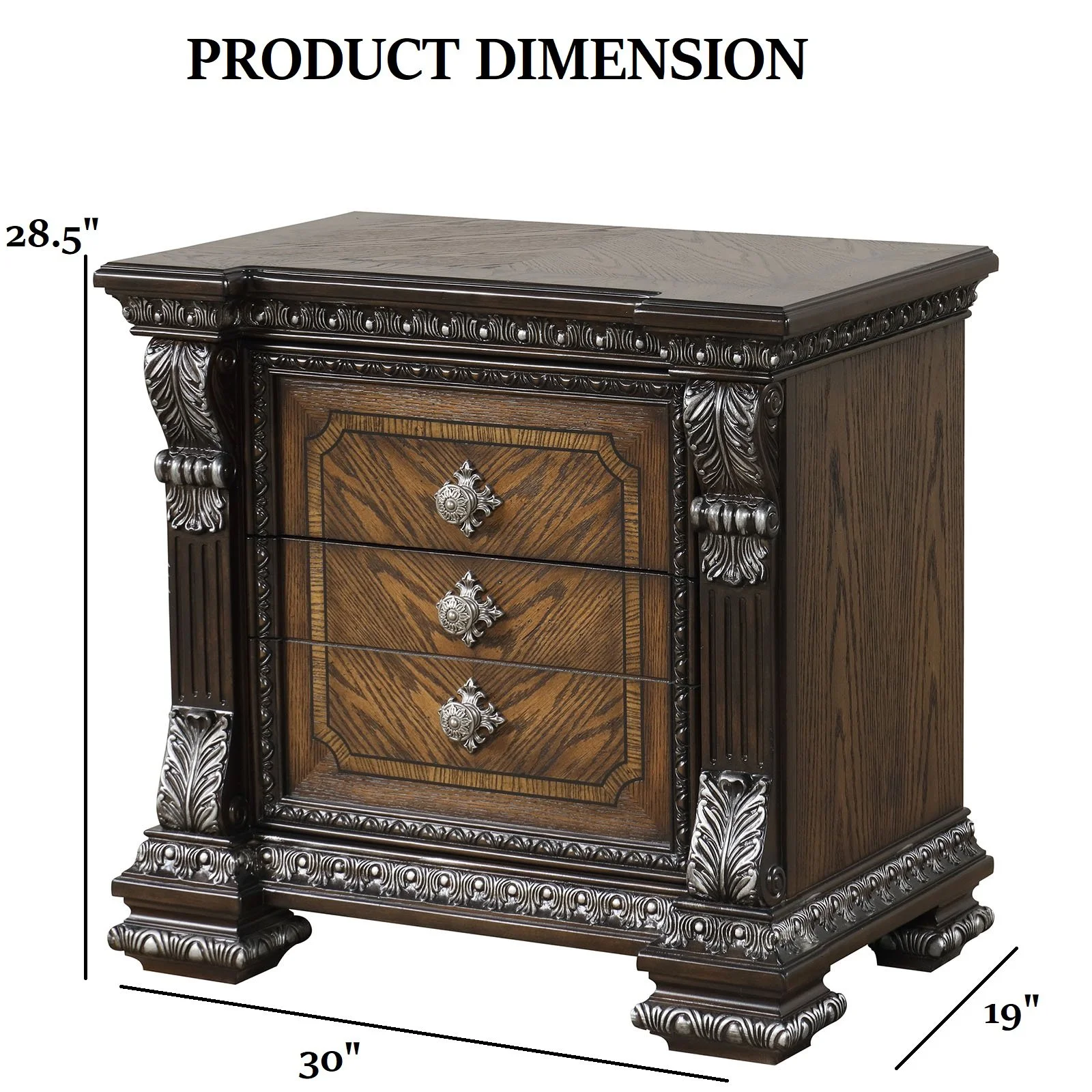 Espresso Traditional Nightstand with USB Port - Image 8