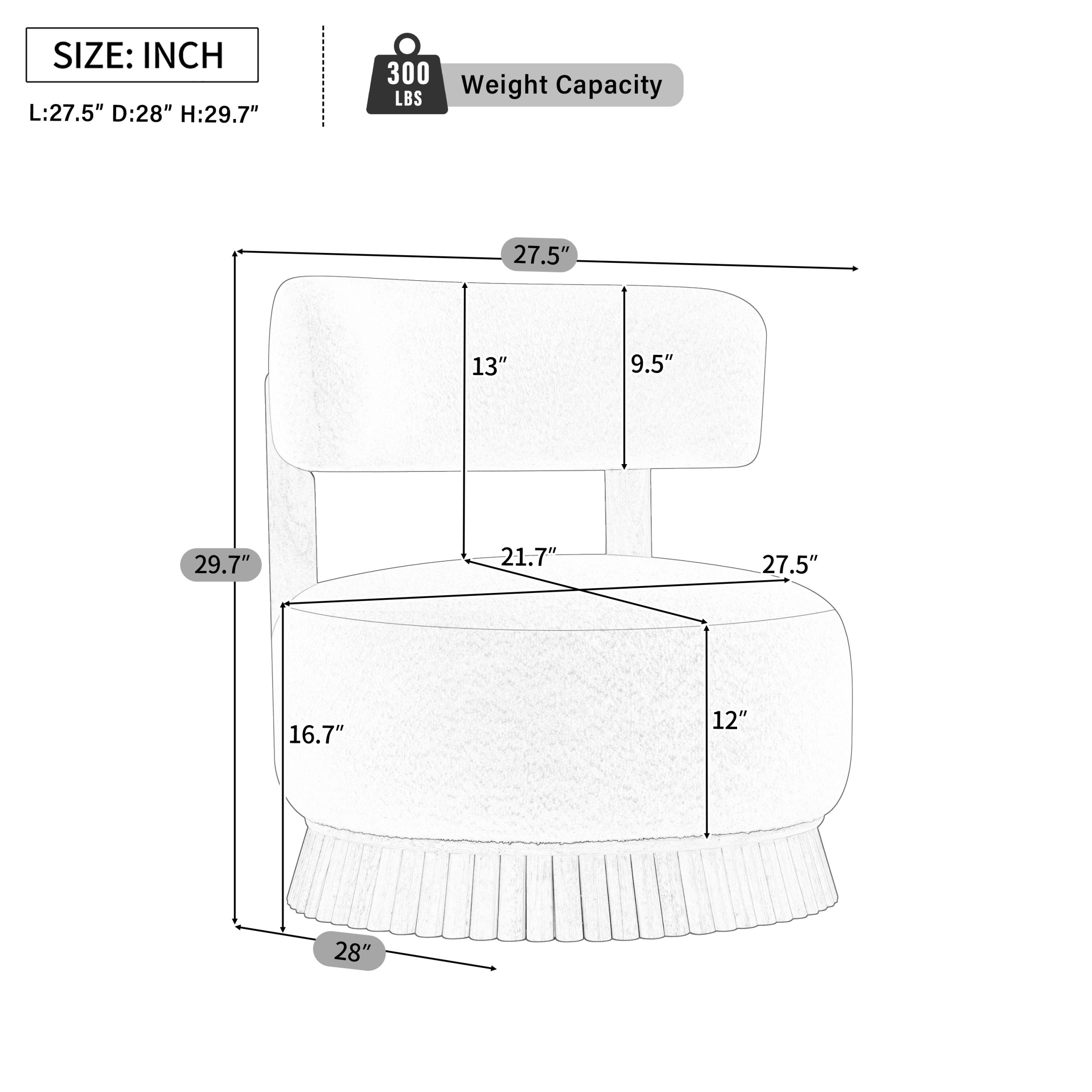 Black Solid Wood Boucle Chairs & Accent Seating - Nora Lane Home furniture - Solid wood, Upholstered - 33.07 x 28.74 x 16....