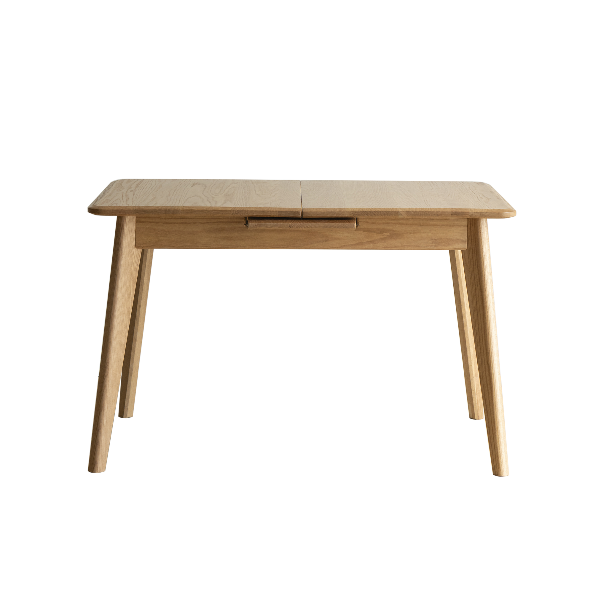 Light Oak Solid Wood Mid-century Extendable Dining Table - Image 4