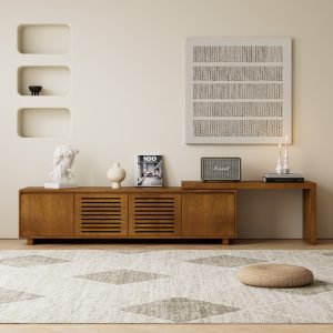 Brown Extendable Storage TV Stand - Nora Lane Home furniture - 65.48 x 19.3 x 8.33 in