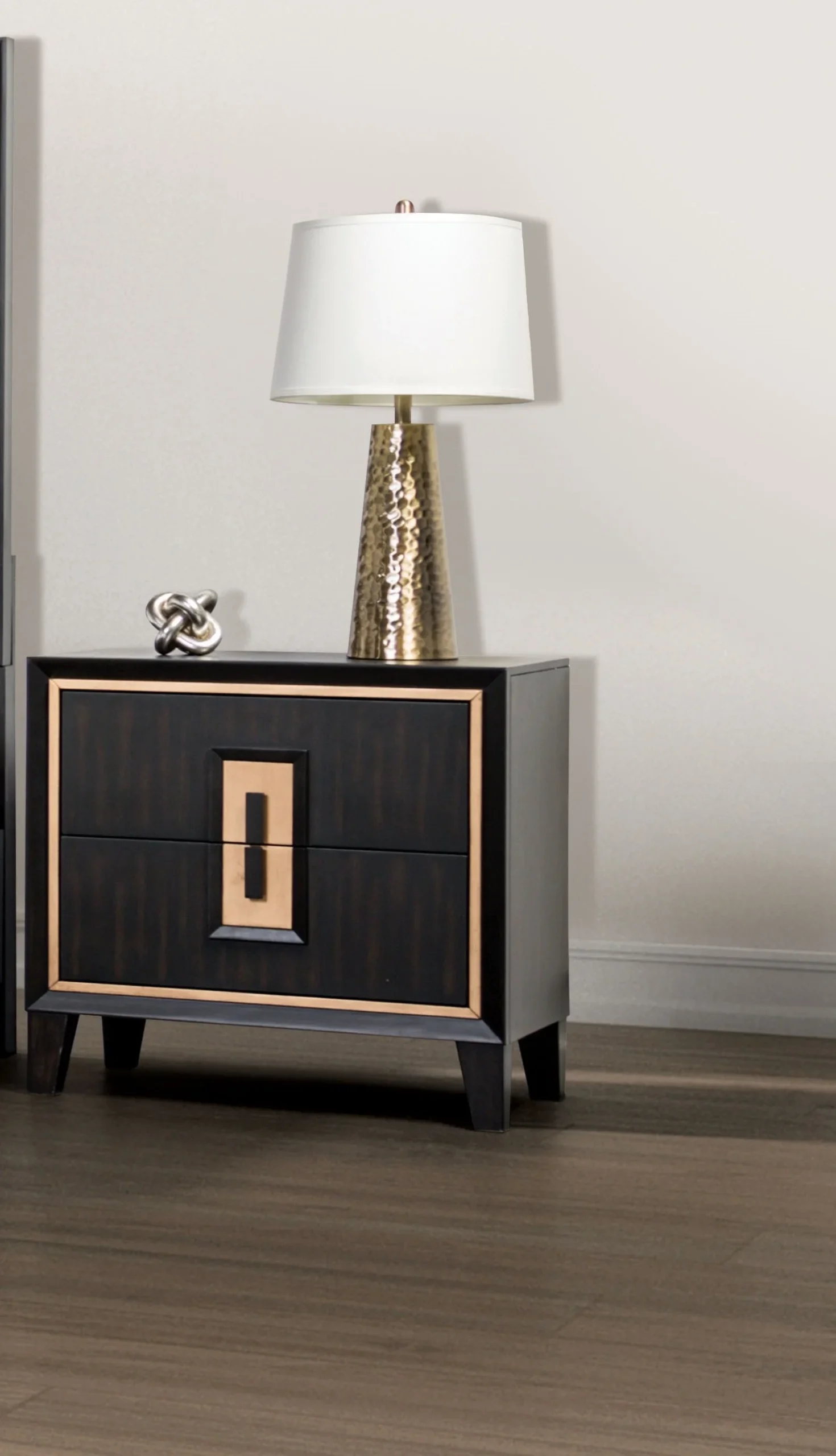 Espresso Solid Wood Contemporary Nightstand - Image 5