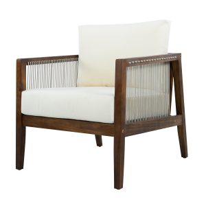 Brown Patio Seating - Nora Lane Home furniture - Solid wood, Upholstered - 35.63 x 28.74 x 14.17 in