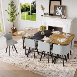 Black Faux Leather Dining Table - Nora Lane Home furniture - Upholstered