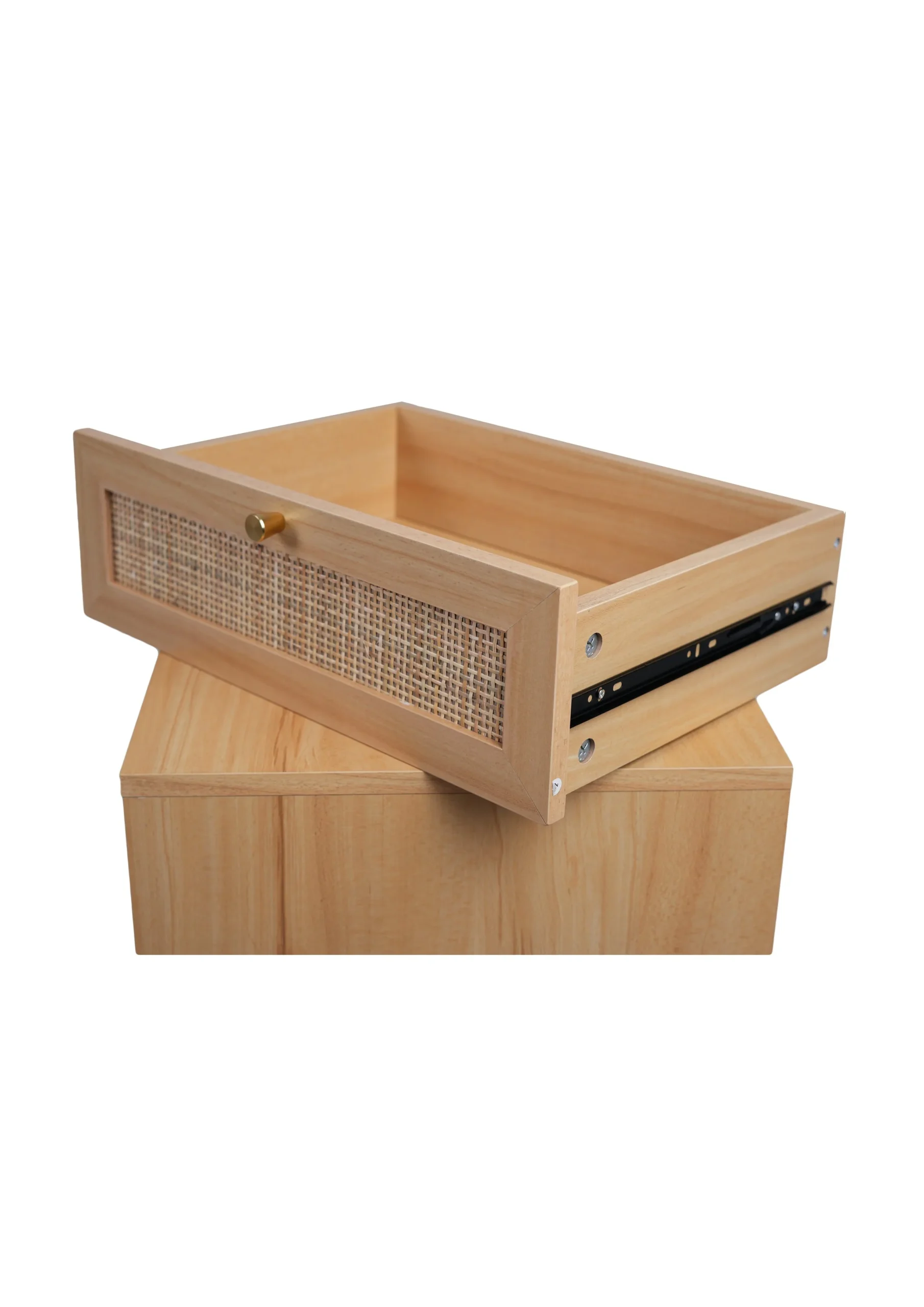Burly Wood Modern Nightstand - Image 3