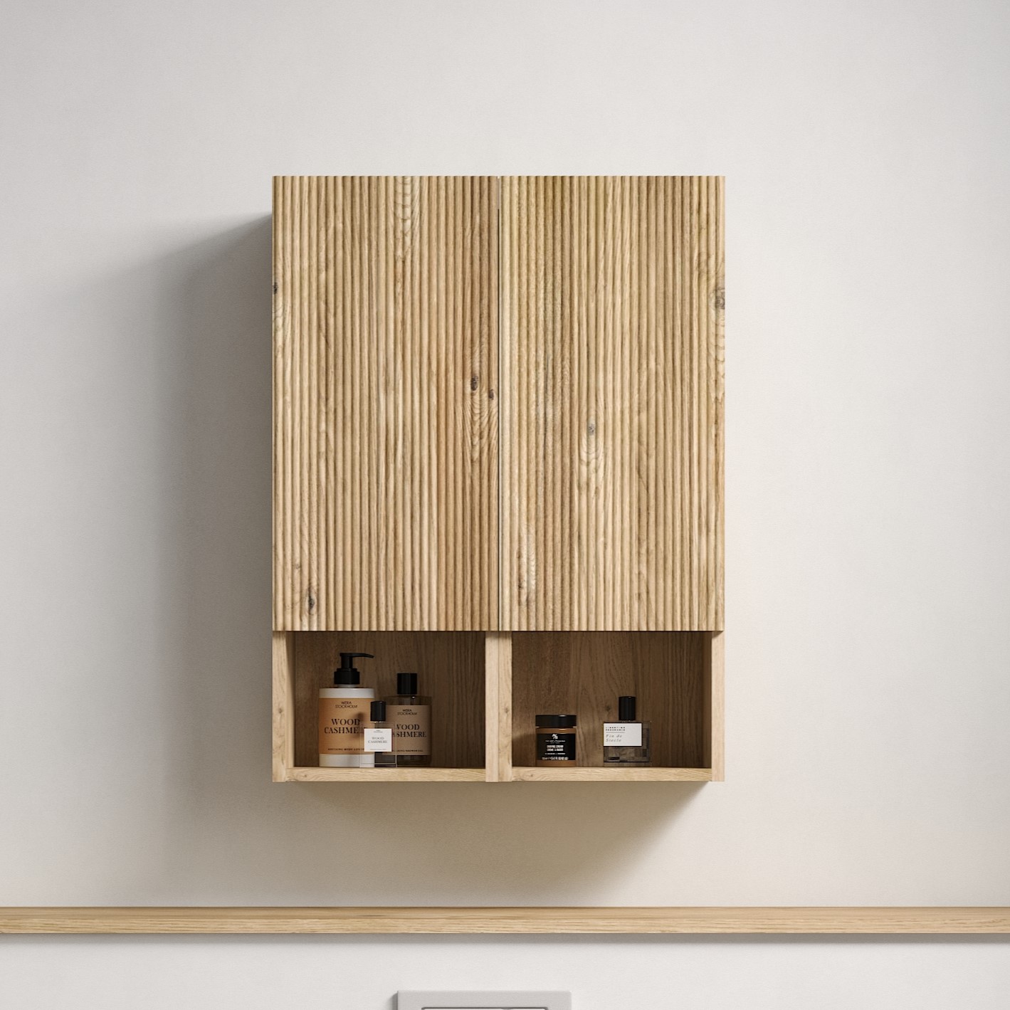 Natural Wood Set of 2 Storage Cabinets - Nora Lane Home furniture - Solid wood, Metal accent