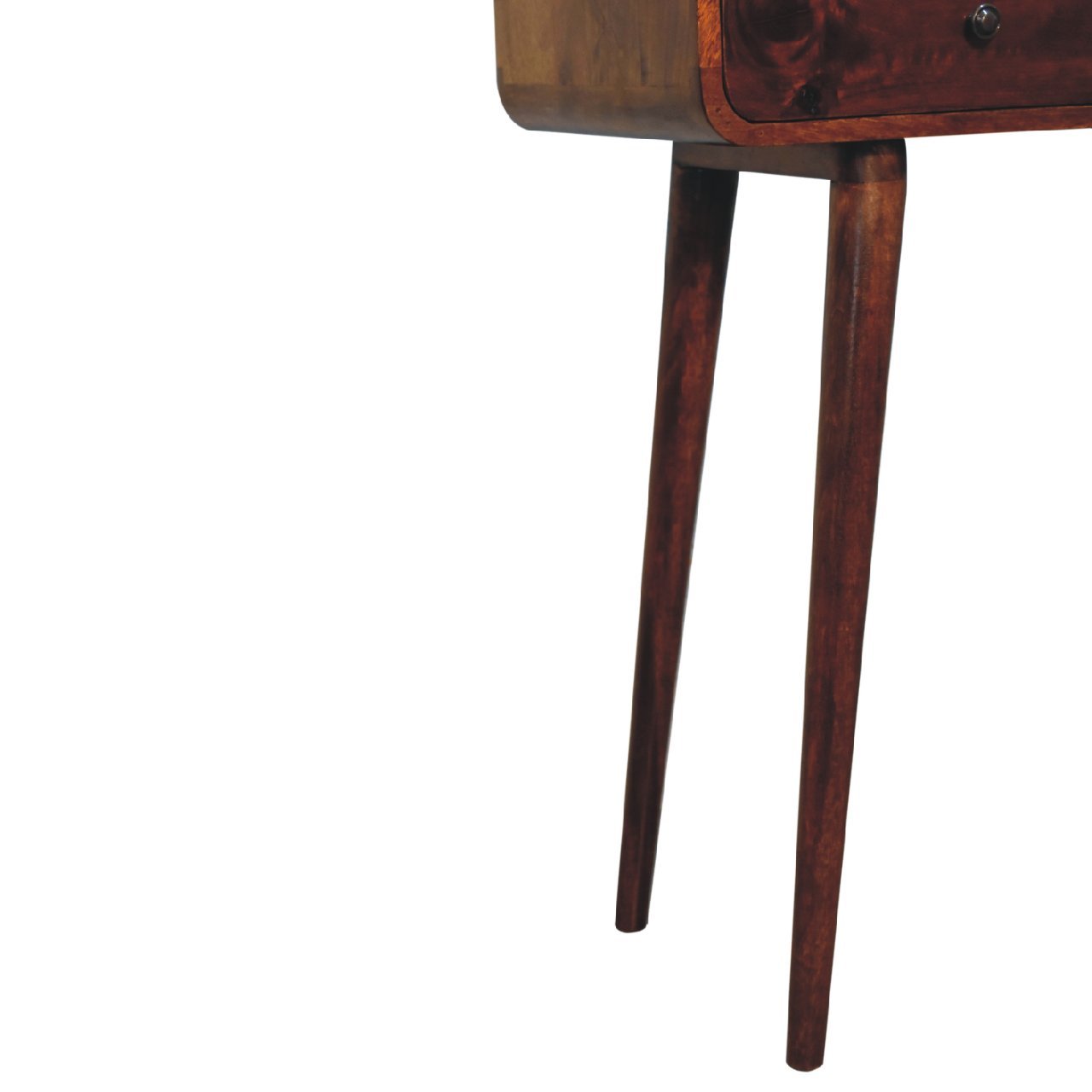 Brown Solid Wood Modern Console Table with 2 Drawers - Image 8