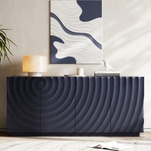Blue Solid Wood Storage Sideboard - Nora Lane Home furniture - Solid wood - 66 x 18.9 x 7.88 in