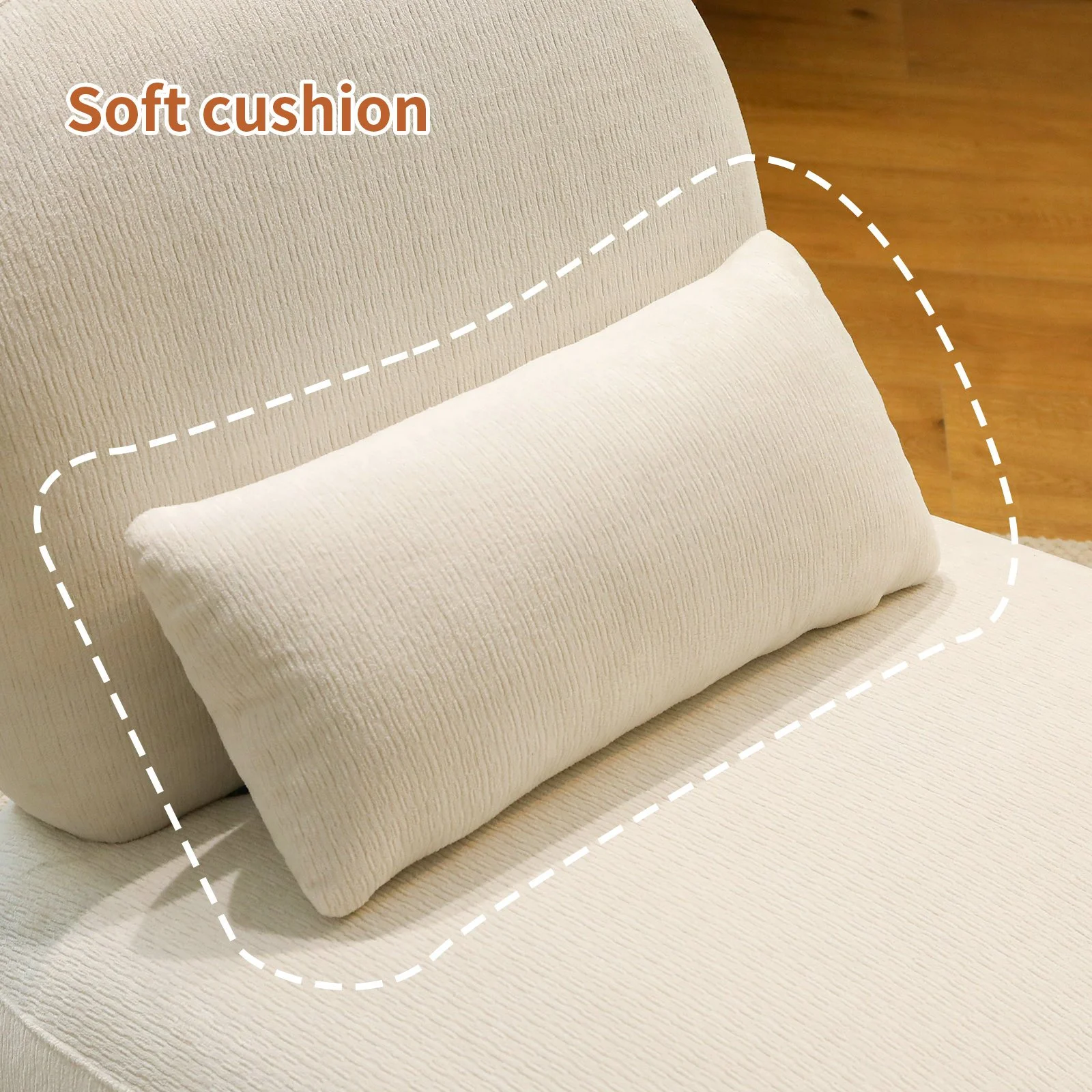 White Velvet Modern Accent Chair - Image 4