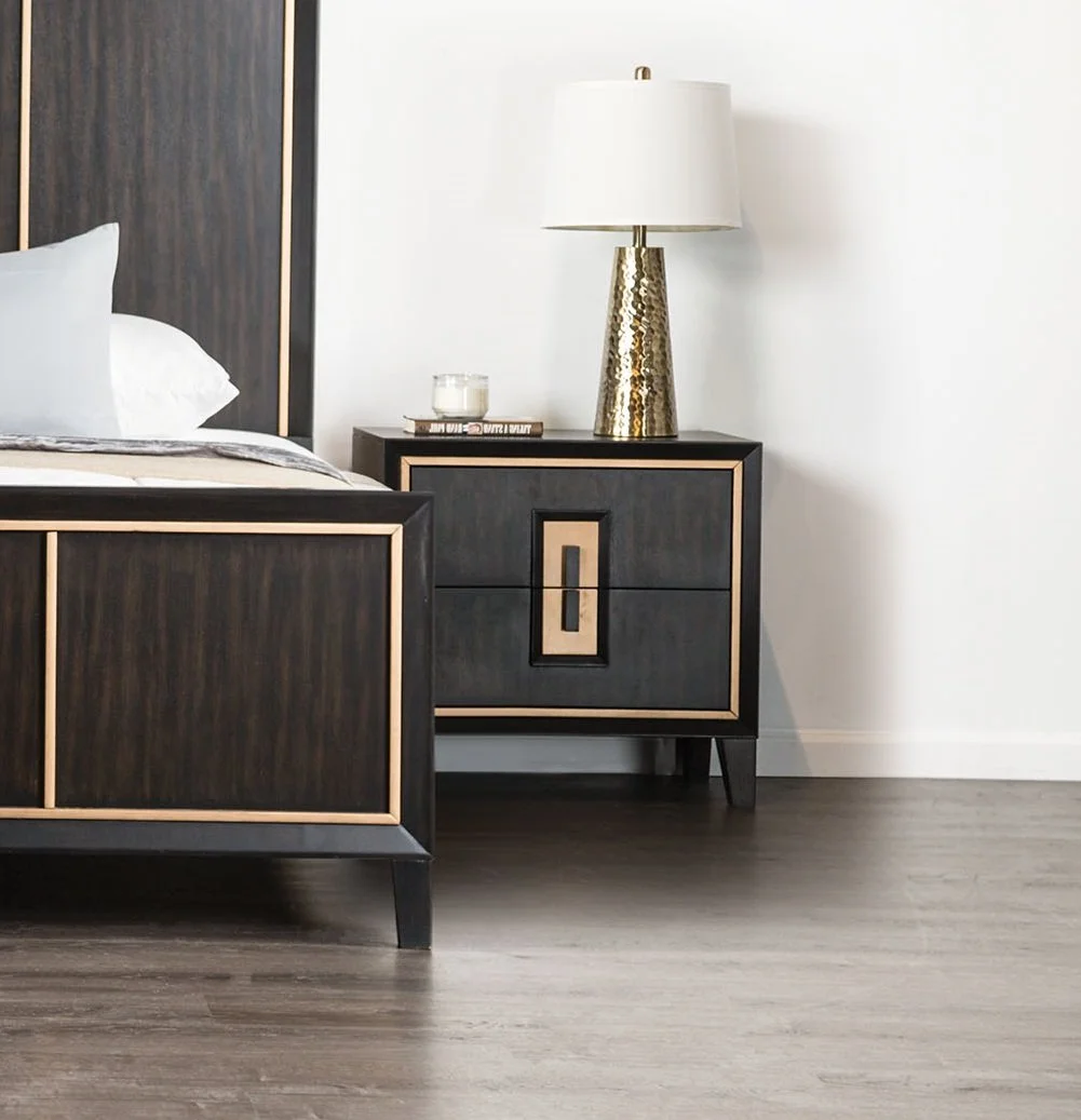 Espresso Solid Wood Contemporary Nightstand - Image 2