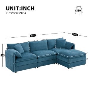 Blue Storage Bench - Nora Lane Home furniture