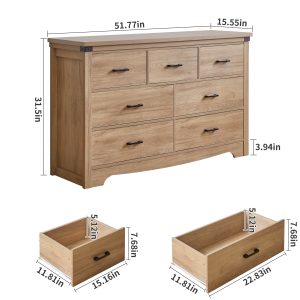 Natural Wood Farmhouse Storage Cabinet - Nora Lane Home furniture - Metal accent - 56.1 x 18.5 x 8.1 in