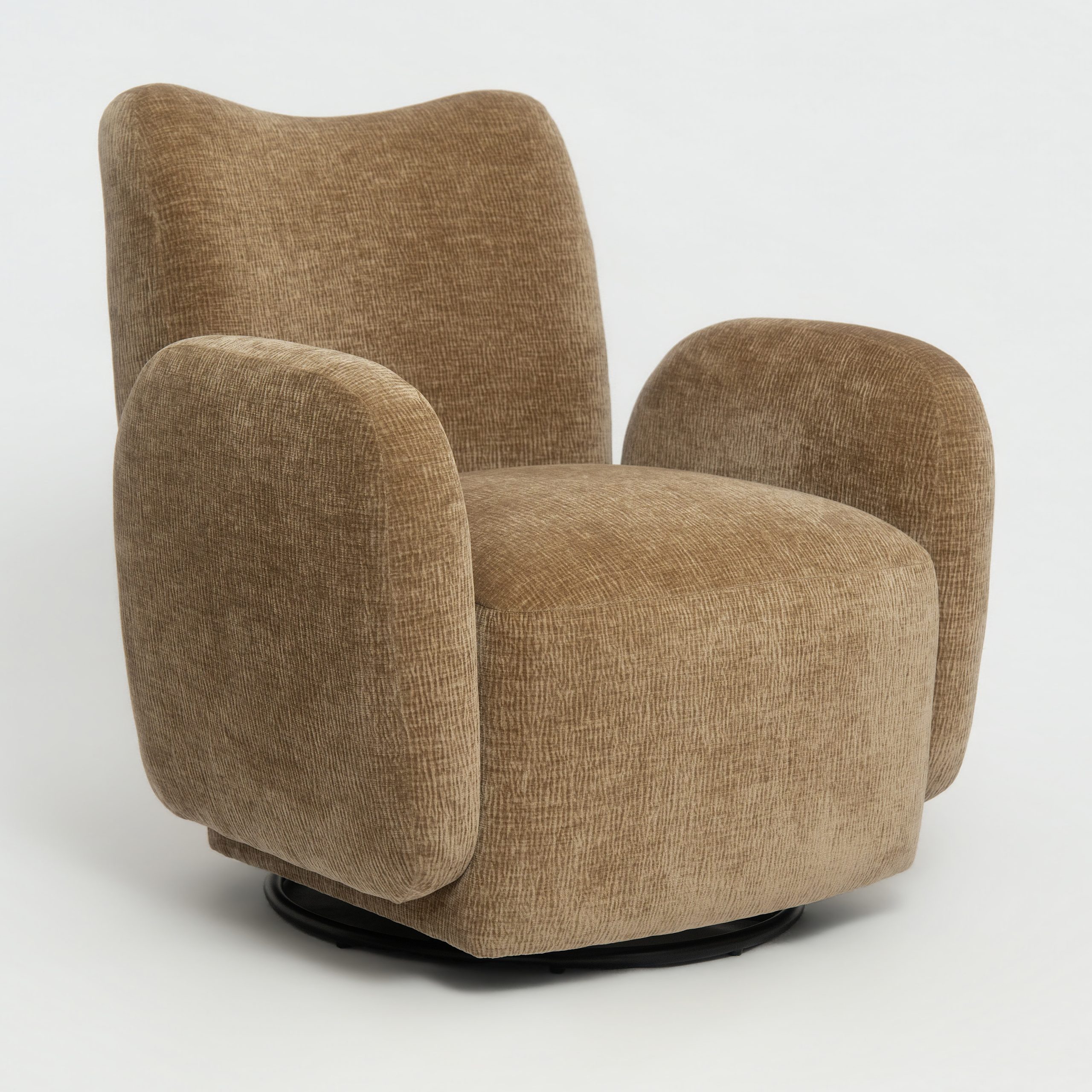 Brown Swivel Living Room Sofa - Nora Lane Home furniture - Upholstered - 32.2 x 30.03 x 25 in
