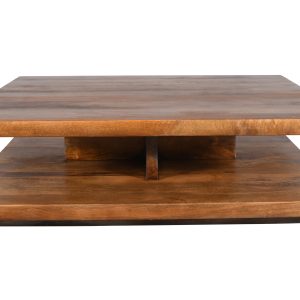 Natural Wood Coffee Table - Nora Lane Home furniture - Solid wood - 51 x 51 x 17.5 in