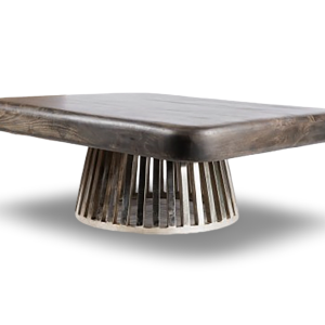 Dark Gray Solid Wood Coffee Table