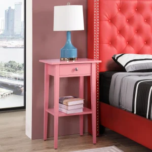 Pink Contemporary Nightstand