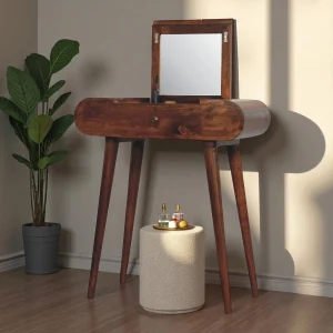 Chestnut Solid Wood Table with 1 Drawer