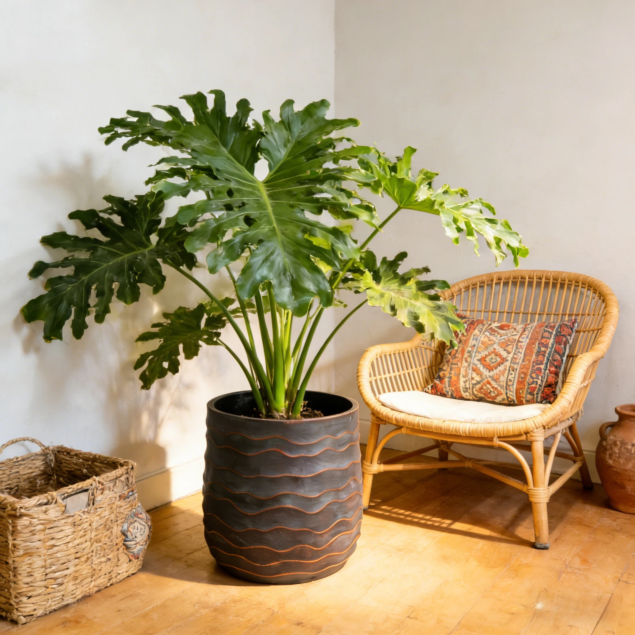 Gray Magnesium Oxide Set of 2 Round Garden Pots & Planters - Nora Lane Home furniture - Metal accent, Glass detail - 20.08...