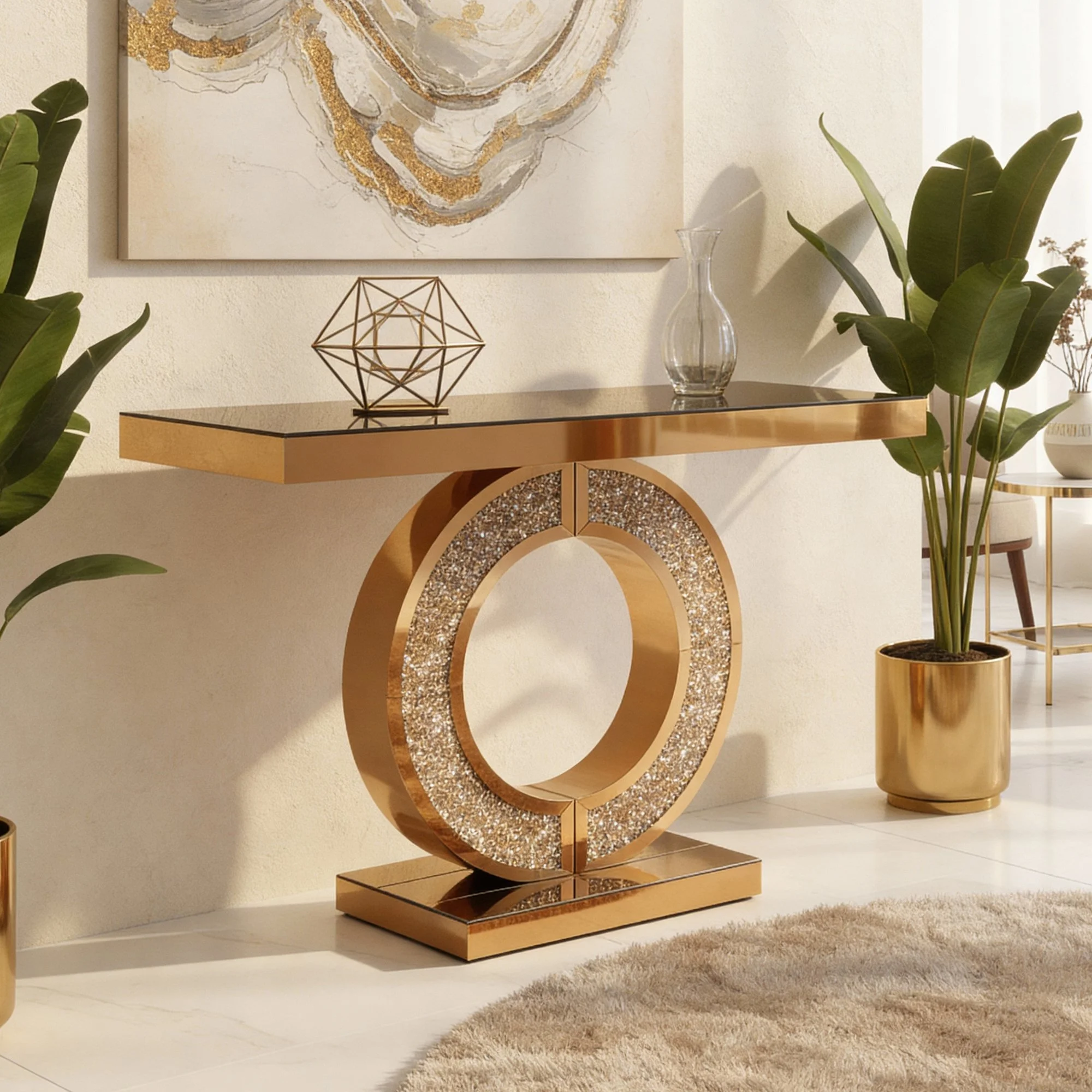 Brown Modern Console Table