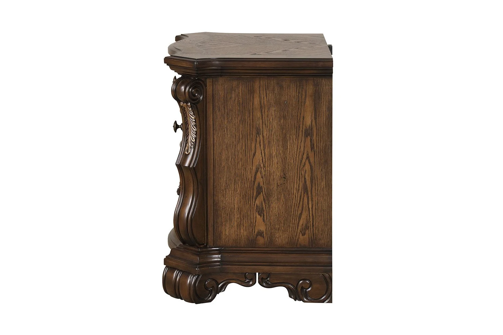 Dark Brown Traditional Nightstand with USB Port - Image 4