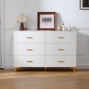 White Storage TV Stand - Nora Lane Home furniture - Metal accent - 50.94 x 18.66 x 8.7 in