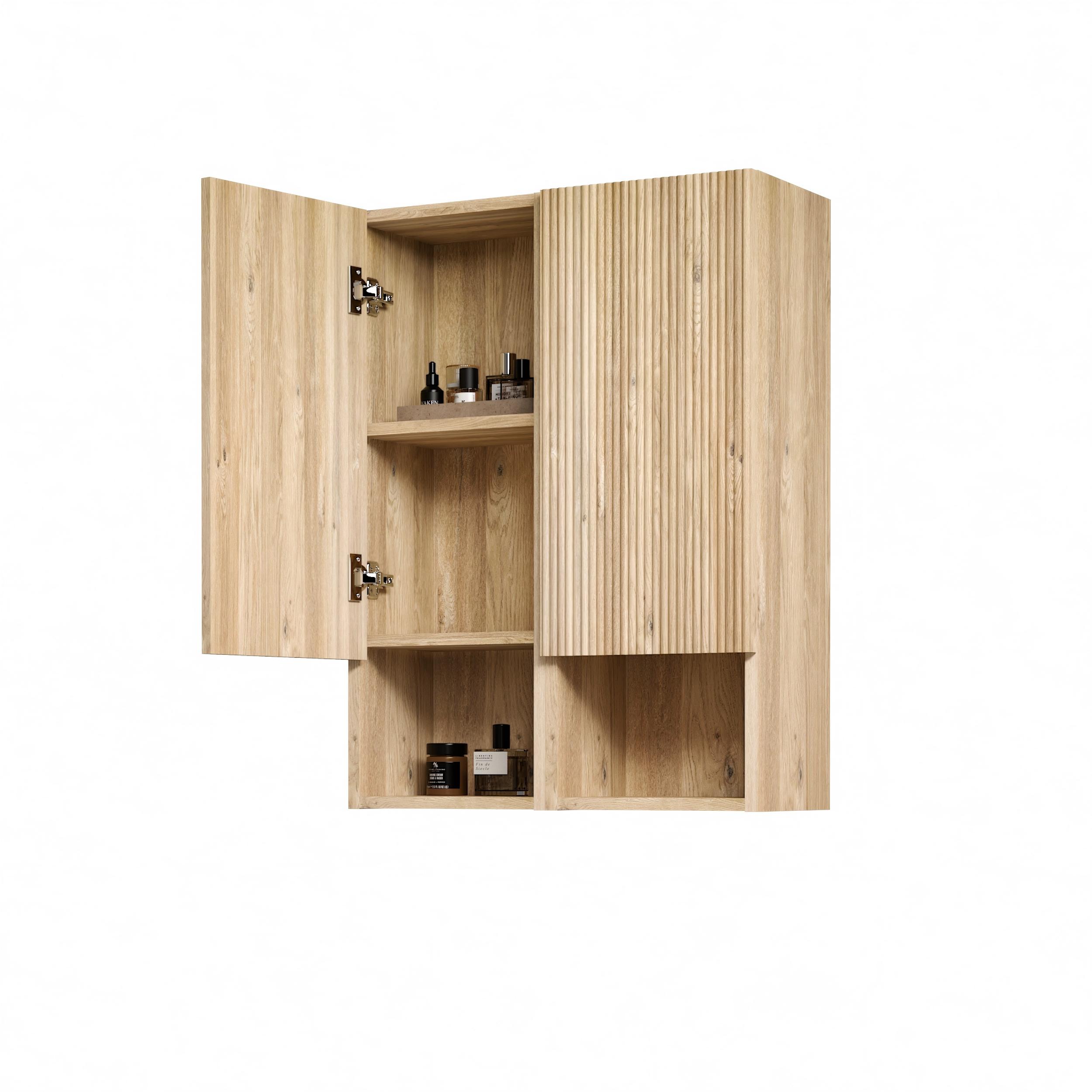 Natural Wood Set of 2 Storage Cabinets - Nora Lane Home furniture - Solid wood, Metal accent
