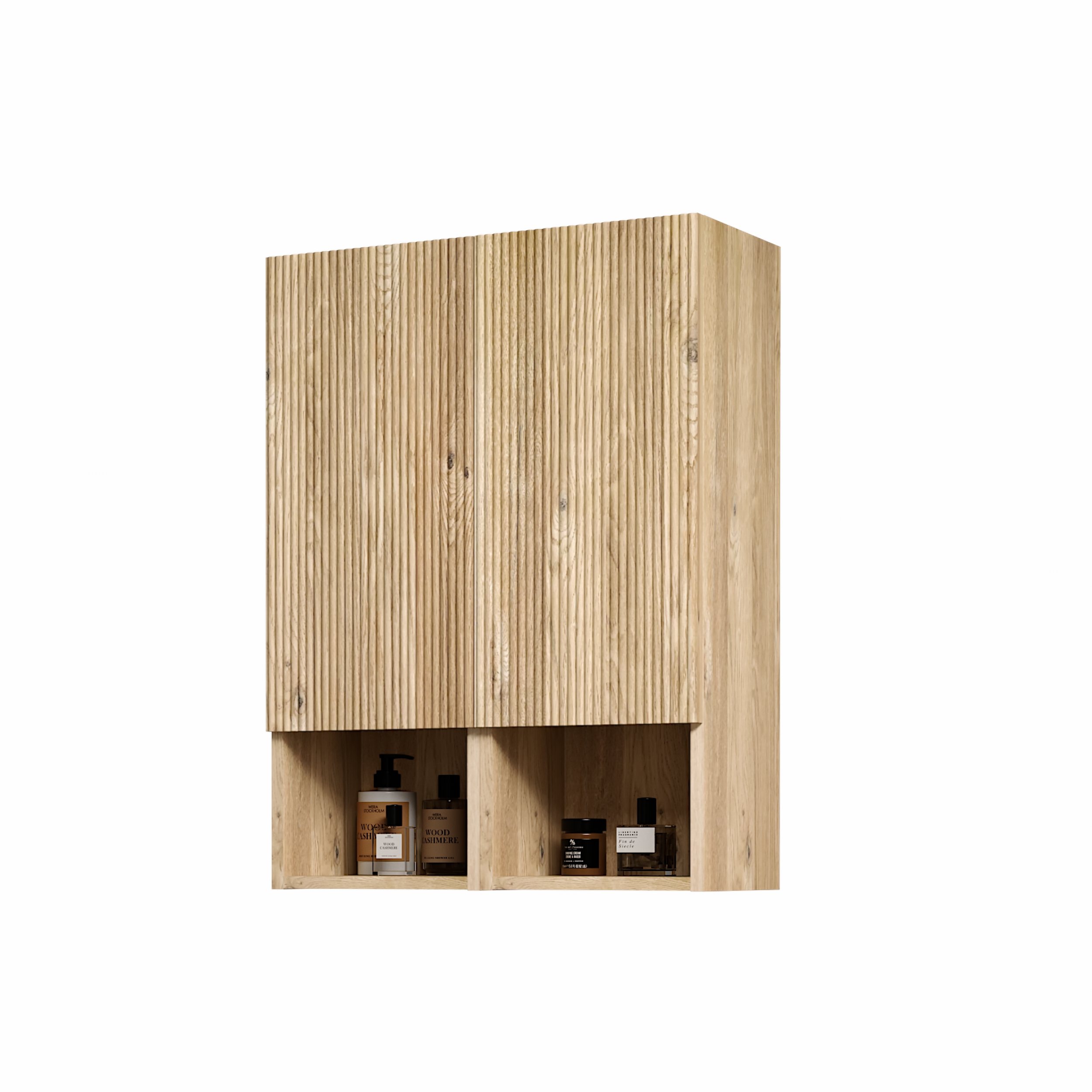 Natural Wood Set of 2 Storage Cabinets - Nora Lane Home furniture - Solid wood, Metal accent