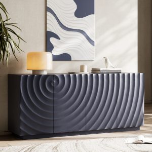 Blue Solid Wood Storage Sideboard - Nora Lane Home furniture - Solid wood - 66 x 18.9 x 7.88 in