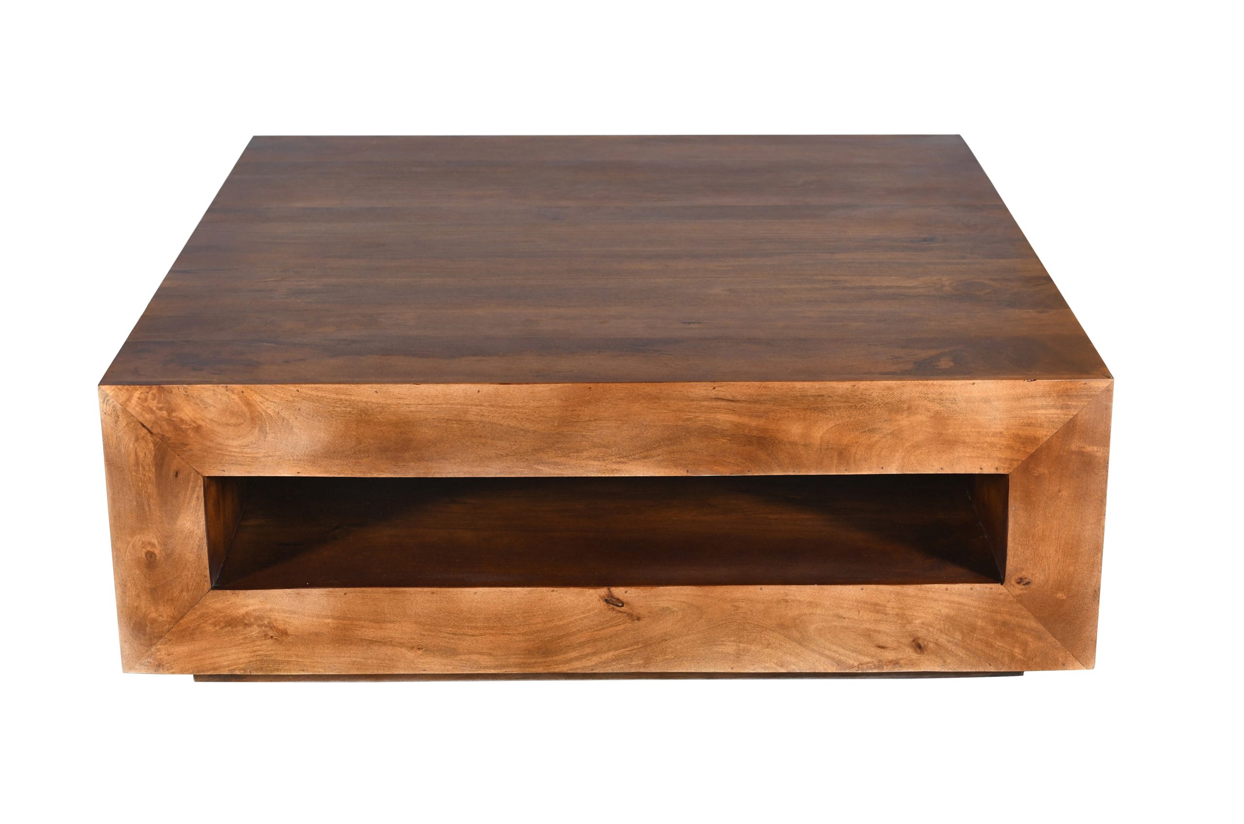Brown Coffee Table - Nora Lane Home furniture - Solid wood - 53 x 53 x 21 in