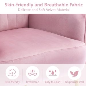 Pink Velvet Living Room Sofa - Nora Lane Home furniture - Upholstered - 24.8 x 23.62 x 12.99 in