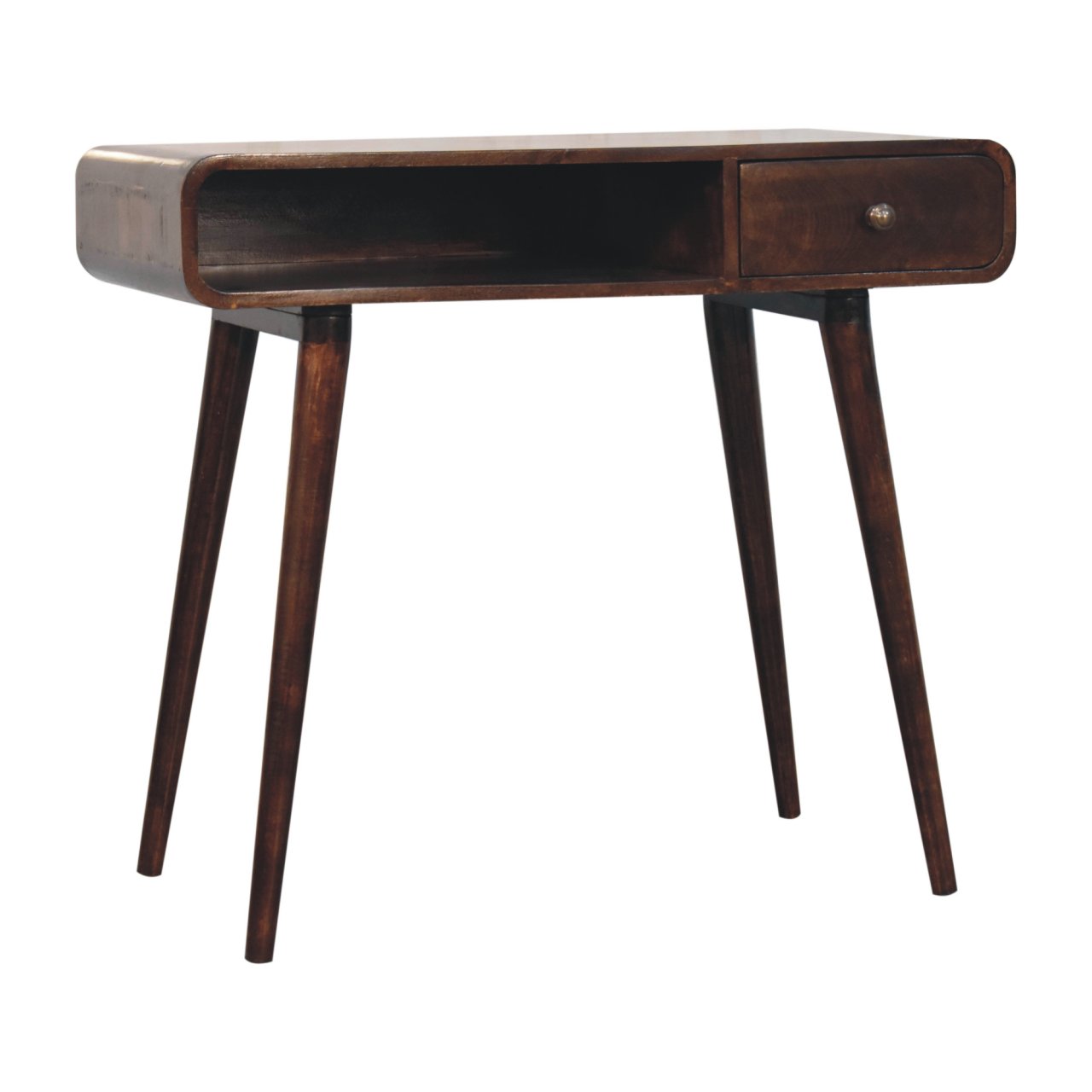 Walnut Storage Adjustable Desk - Nora Lane Home furniture - Solid wood, Walnut finish - 21.65 x 39.37 x 13.78 in