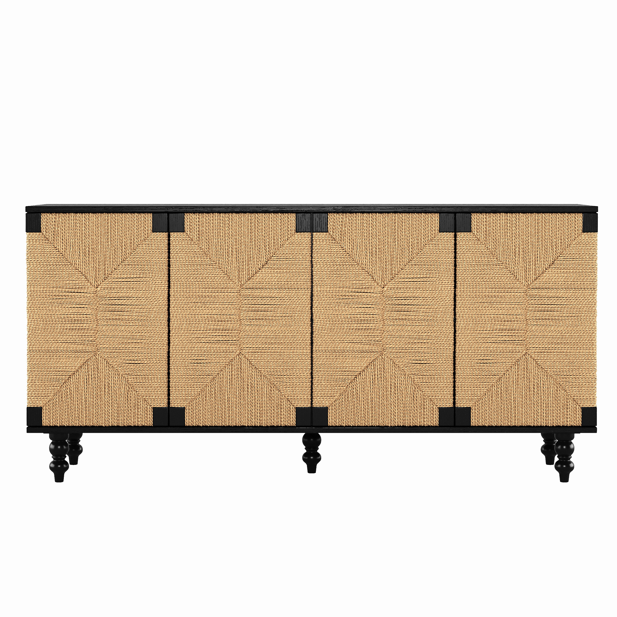 Natural Wood Storage Sideboard - Nora Lane Home furniture - Solid wood - 65.4 x 18.5 x 6.7 in