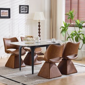 Brown Swivel Chairs & Accent Seating - Nora Lane Home furniture - Upholstered - 23.6 x 19.7 x 17.7 in