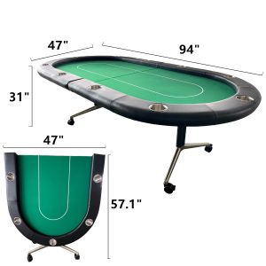 Green Game Tables - Nora Lane Home furniture - Metal accent - 51 x 50 x 12 in