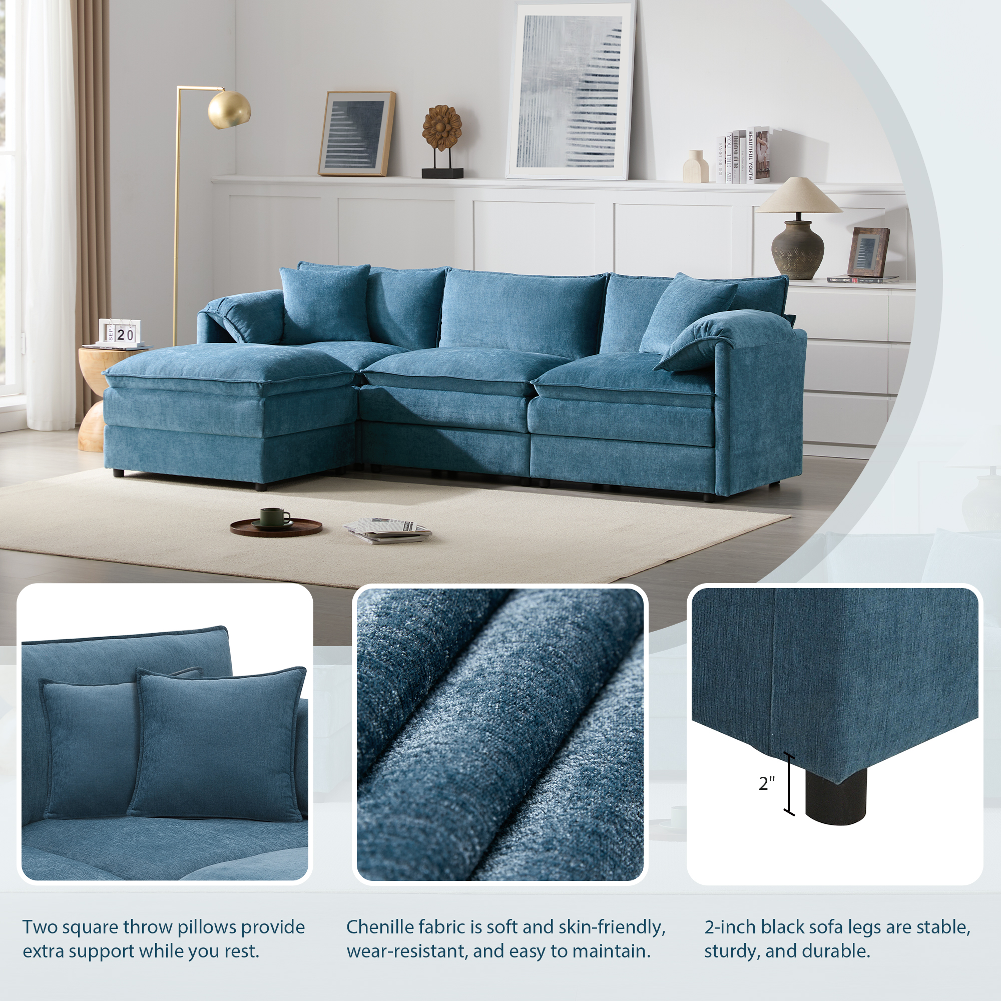 Blue Storage Bench - Nora Lane Home furniture