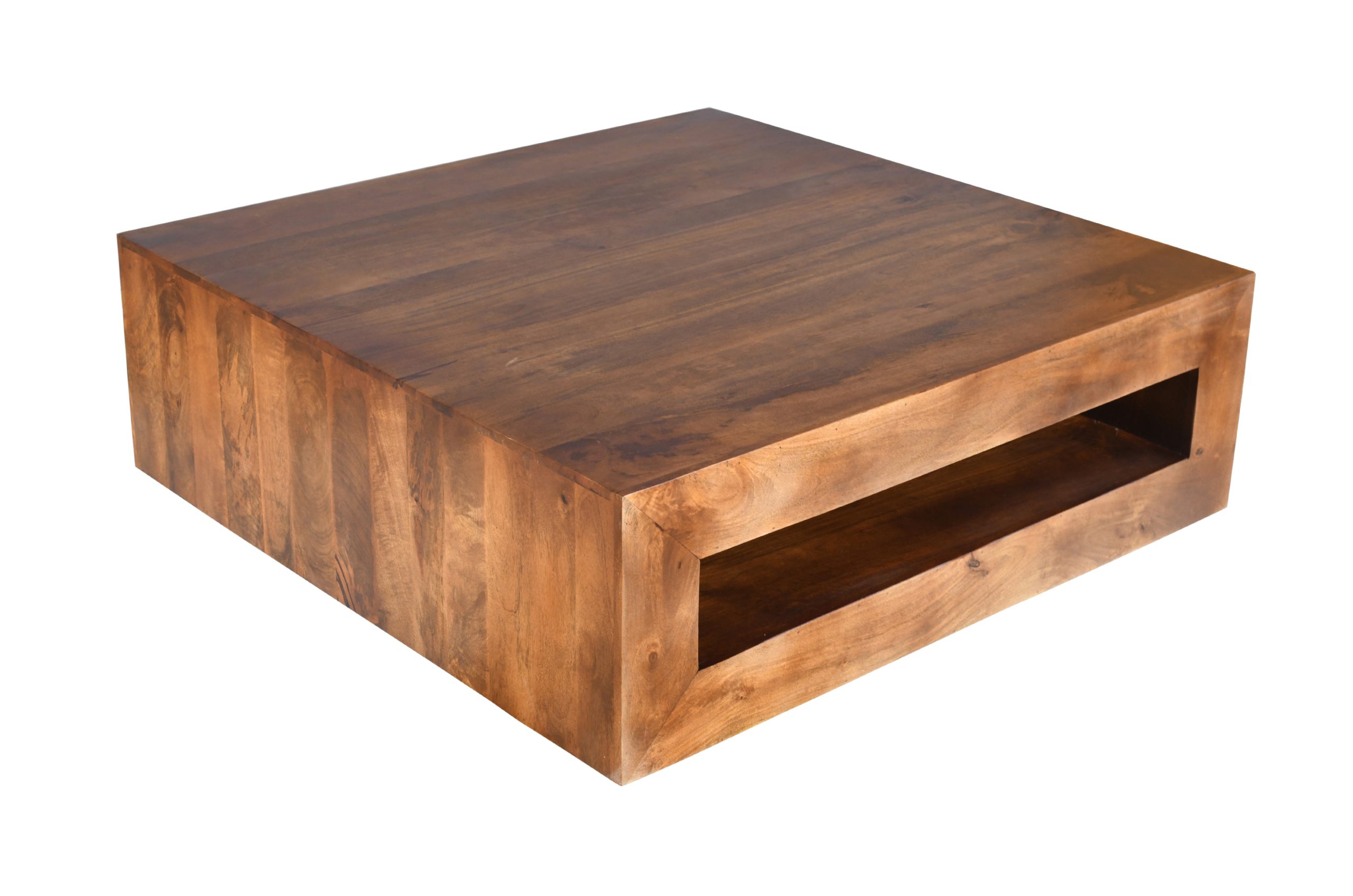 Brown Coffee Table - Nora Lane Home furniture - Solid wood - 53 x 53 x 21 in